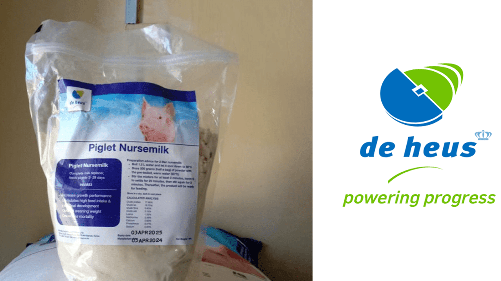 Thumbnail for De Heus Kenya unveils new nurse meal milk replacer for pig farmers