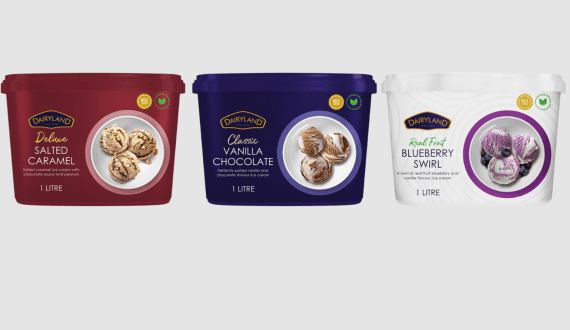 Thumbnail for Dairyland unveils fresh look for ice cream tubs