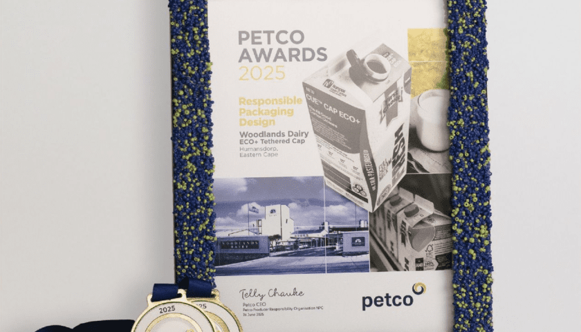 Thumbnail for Woodlands Dairy recognized for its ECO+ tethered cap innovation at Petco Awards 2025
