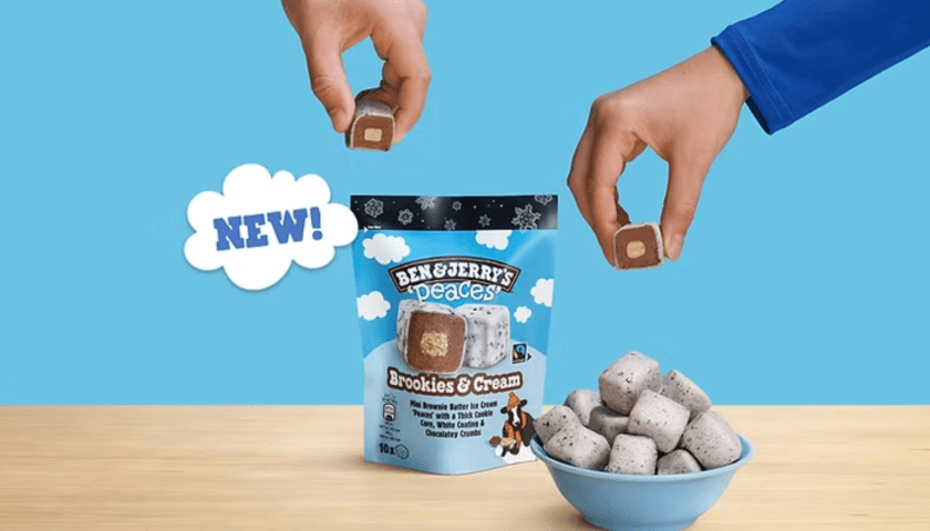 Thumbnail for Ben & Jerry’s launches bite-sized Brookies & Cream ‘Peaces’
