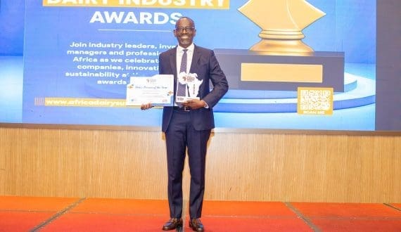 Thumbnail for Kenneth Gitonga honoured as Chief Executive Officer of the Year at the Africa Dairy Industry Awards 2026
